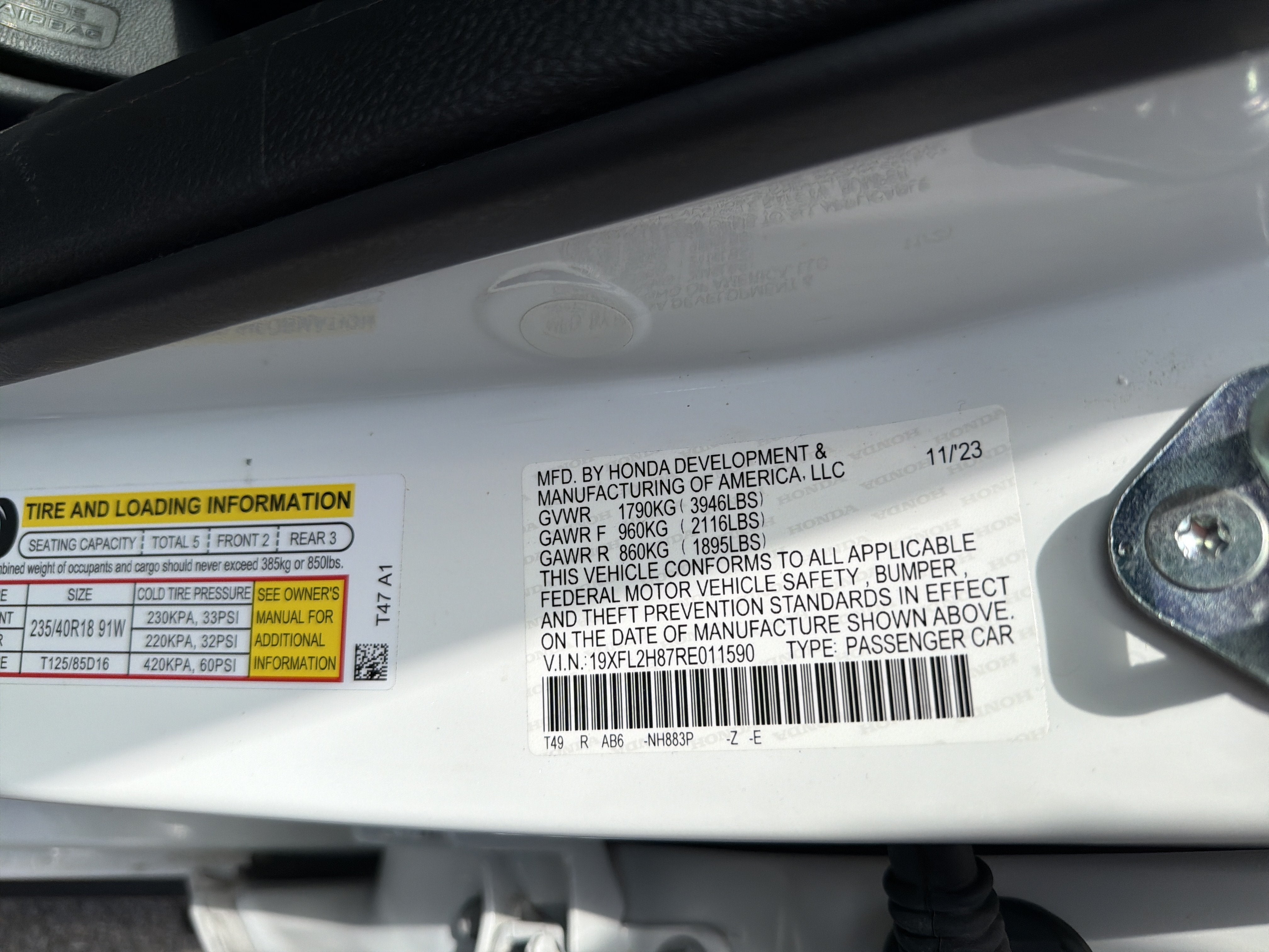 2024 Honda Civic Hatchback Sport