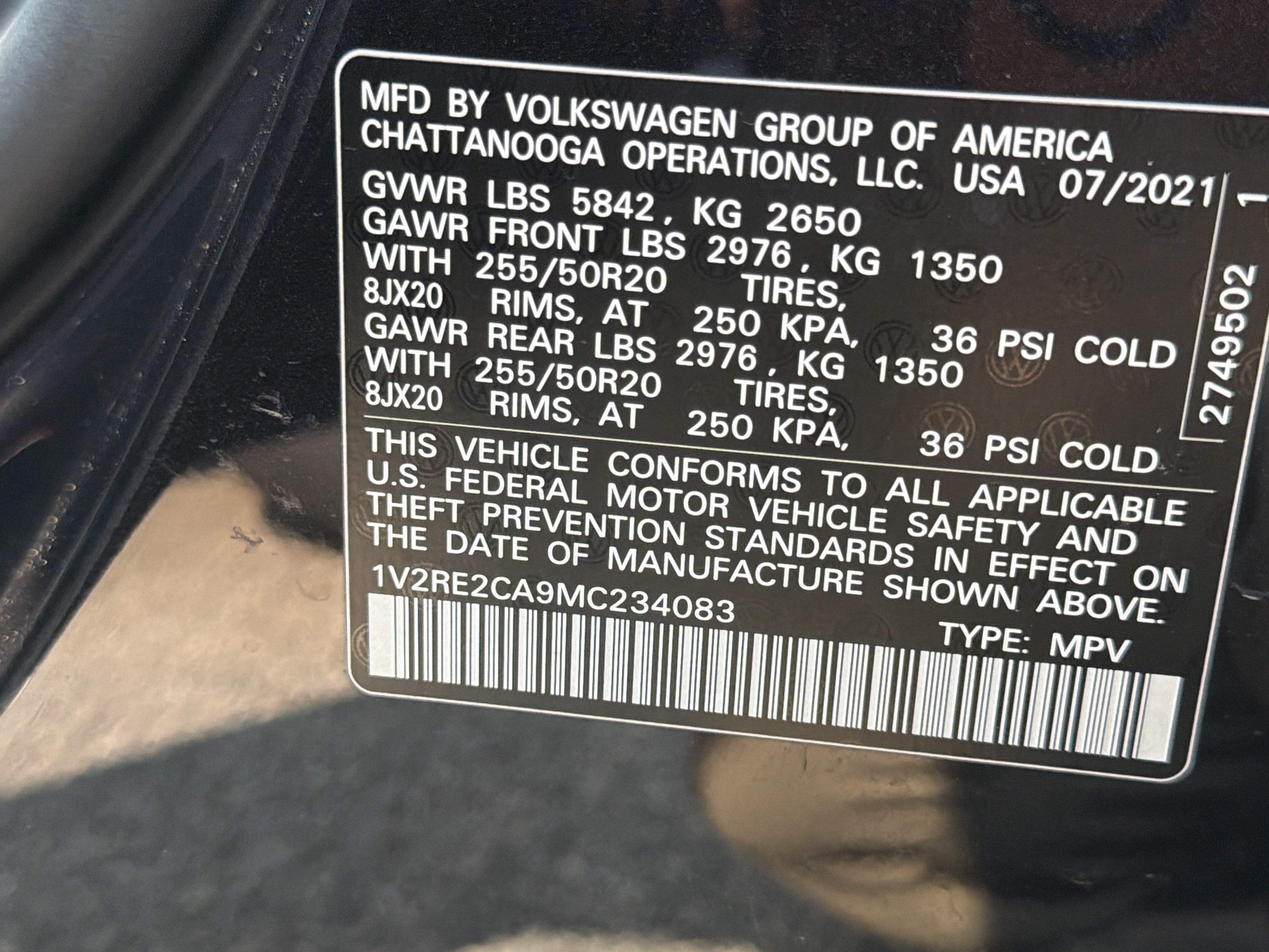 2021 Volkswagen Atlas Cross Sport 3.6L V6 SE w/Technology R-Line 4MOTION