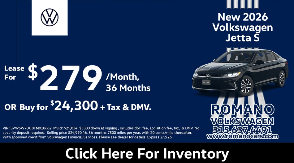 New 2026 Volkswagen Jetta S